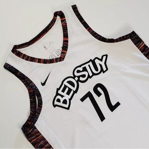 Nike Brooklyn Nets Biggie City Size 52 XL Swingman Stitched Jersey CU0192-100